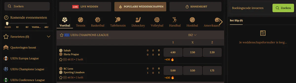 BetWest Casino sporten